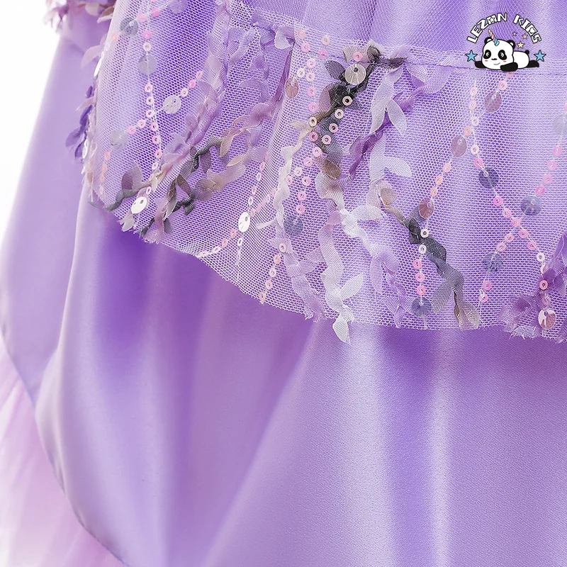 LEZONKIDS - 2023 New Children's Dress Sequin Bow Mesh Gauze Girl Princess Ball Gown Dress For Girls